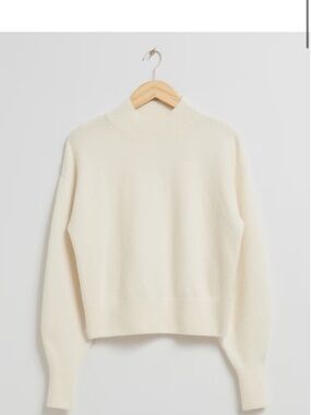 & Other Stories Off-White Mock Neck Pullover Sweater